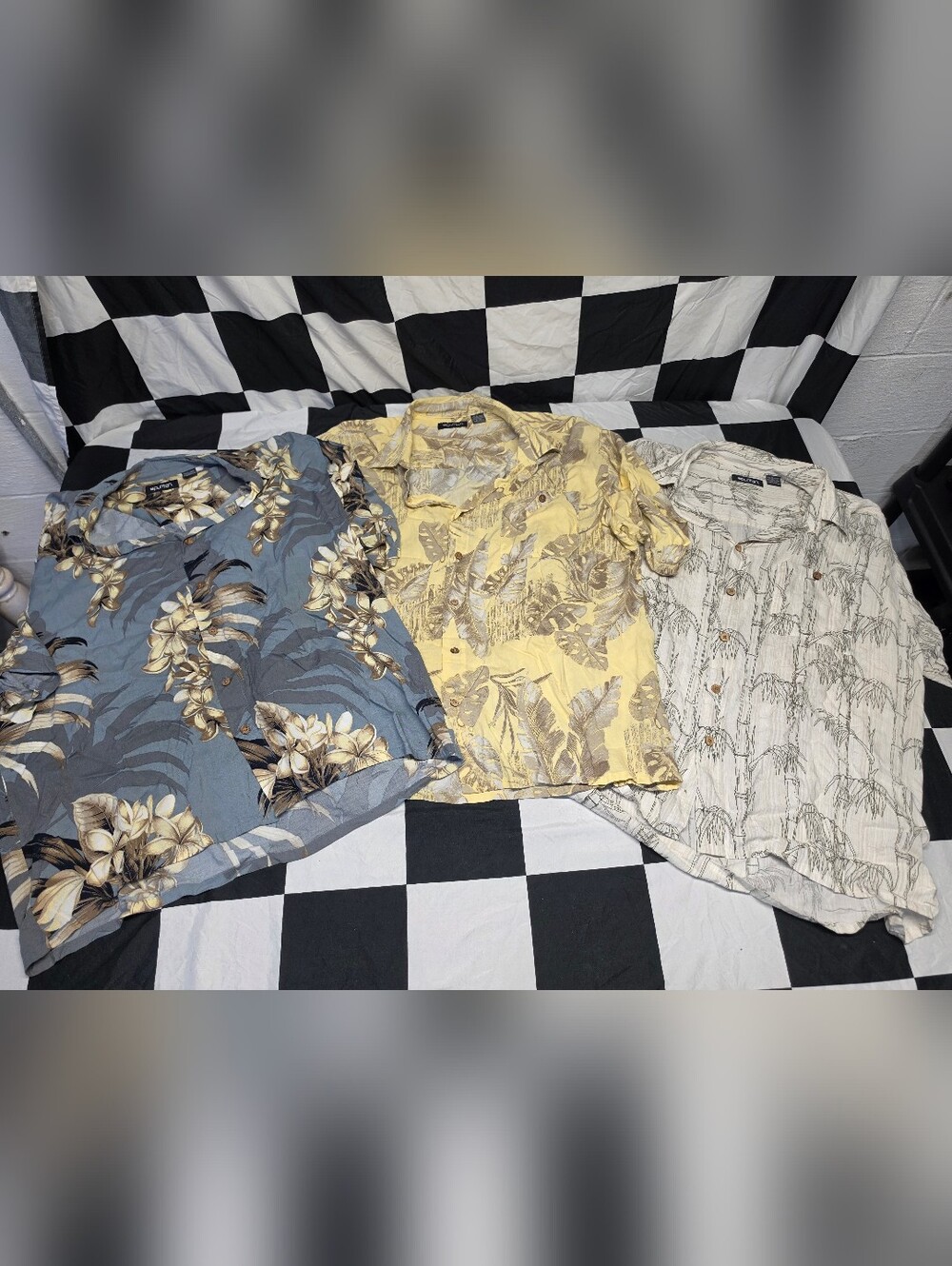 Puritan Floral & Tropical Print Button-Down Shirts - Blue, Yellow, Cream